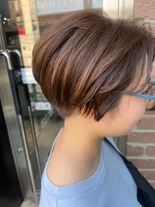 ショート カラー パーマ ヘアアレンジ メンズ キッズ ネイル マツエク・マツパ アイブロウ times salon名駅所属・久木原 ゆりのヘアスタイル