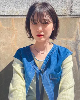 ミディアム 仙田 遥のヘアスタイル