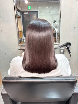 ミディアム カラー パーマ ショートボブ縮毛矯正 髪質改善のプロ山道潤のヘアスタイル