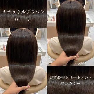 ミディアム オリーブカラー 長谷川のヘアスタイル