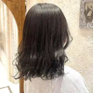 ミディアム カラー 川井麻由🎀アイドル 量産🎀ピンクカラーのヘアスタイル