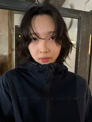 ショート パーマ 森貴裕/ベージュ/ パーマ/オリーブのヘアスタイル