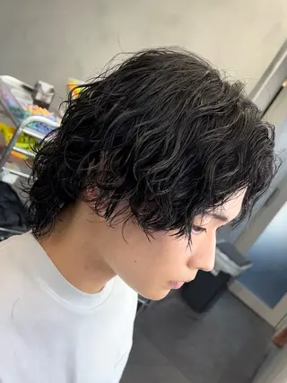 ミディアム パーマ メンズ 松下 友希 【fifth】のヘアスタイル