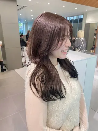 ロング 🎀透明感× 暖色カラーつな🎀のヘアスタイル