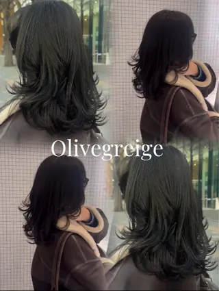 カラー 𝑲𝑨𝑯𝑶 艶カラー／盛れヘア♡のヘアスタイル