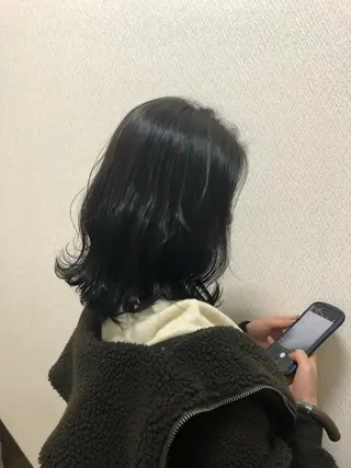 ミディアム 水野 雪 /パーマ/暖色カラーのヘアスタイル