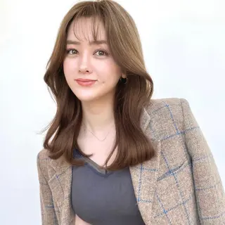 セミロング 韓国くびれレイヤー 🇰🇷はづきのヘアスタイル