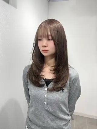 セミロング カラー 韓国ヘア🇰🇷 RYOTAのヘアスタイル