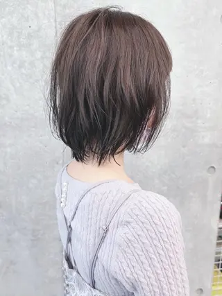 ショート カラー 小顔ボブ/お悩み解決 /ボブパーマ/とういのヘアスタイル