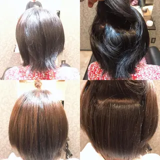 ショート 縮毛矯正専門店店長 佐々木動画モデル募集のヘアスタイル