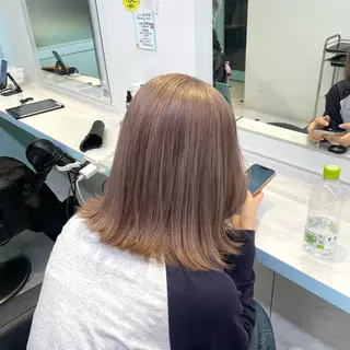 セミロング カラー 暖色🩷透明感カラー ♡Maika♡のヘアスタイル