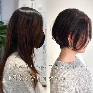 ショート ✨圧倒的満足度◎ 小顔美人ショート✨佃のヘアスタイル