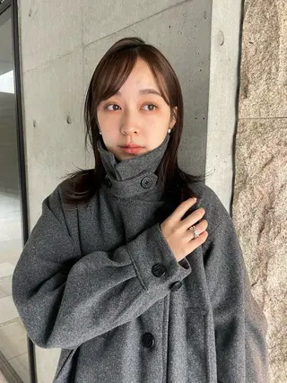 セミロング 似合わせ/ベージュ /レイヤー/りほ🤍のヘアスタイル