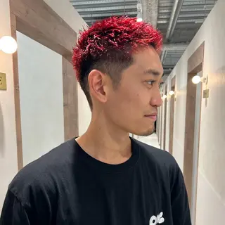カラー メンズ garage.所属・スパイキーショート 平出天翔のヘアスタイル