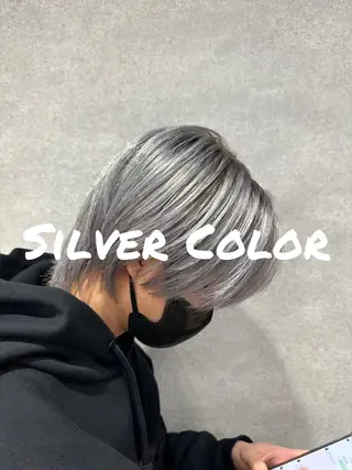 ショート カラー ヘアアレンジ メンズ Ryo横浜韓国ヘア/ 曲がる縮毛矯正特化のヘアスタイル