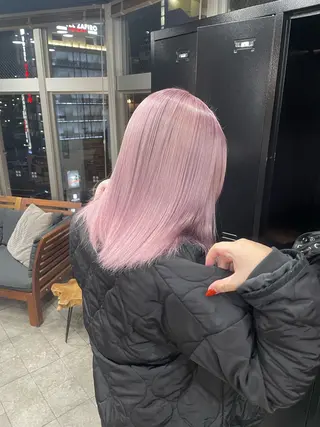 セミロング ハイトーン&エクステ 横浜/RIEのヘアスタイル