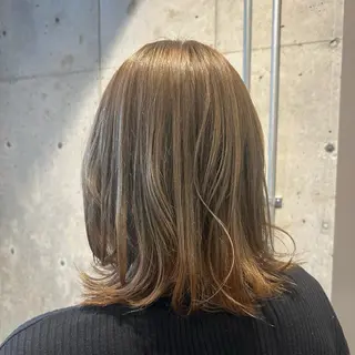ミディアム カラー モテ艶カラー/ KaRin👼🏻のヘアスタイル