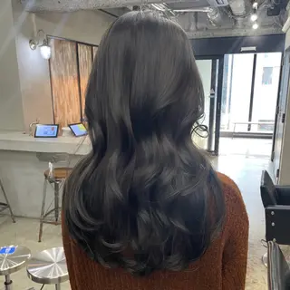 ロング カラー 新宿/韓国ヘア/ 髪質改善ストレートのヘアスタイル