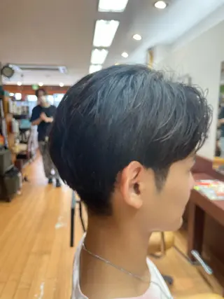 ショート メンズ ルキ🌈ブリーチカラ ー&メンズパーマ🦄のヘアスタイル