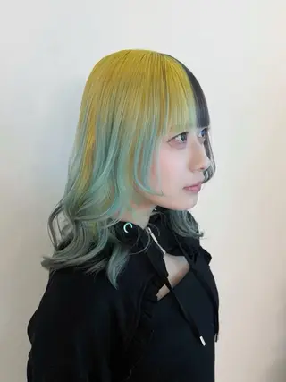 ミディアム カラー ハイトーン/デザイン 🪐·˚⌖MIHOのヘアスタイル