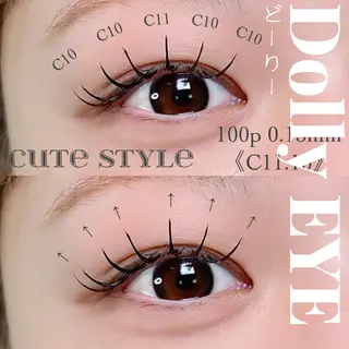 マツエク・マツパ 大阪梅田 SAKI 韓国風束感まつ毛のマツエク・マツパデザイン