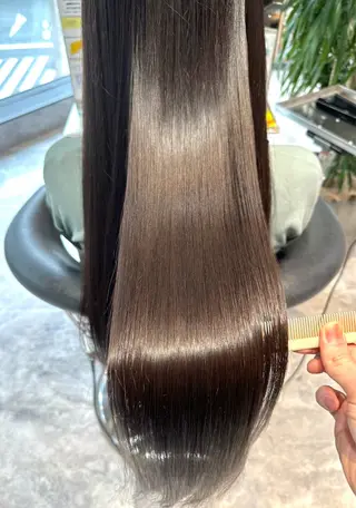 セミロング レスピア銀座中央通り店所属・酸性ストレート/ 透明感カラー/中村利のヘアスタイル