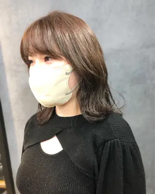 ミディアム カラー ヘアアレンジ ainico+所属・メンズ特化✂️栗原 侑也のヘアスタイル
