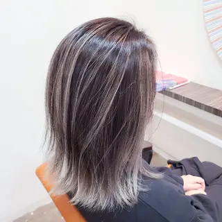 ミディアム カラー ブリーチ、デザイン  カラー福士直矢のヘアスタイル