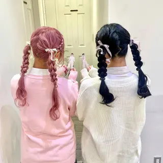 ヘアアレンジ ハイトーンカラー/ 長さだし🐇きょうかのヘアスタイル