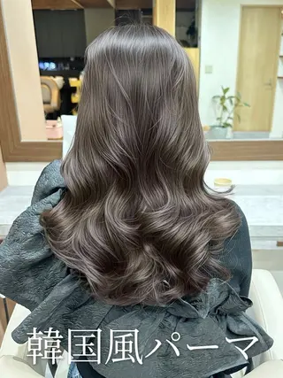 ミディアム パーマ 韓国風パーマ/ヘア セット/店長みづきのヘアスタイル