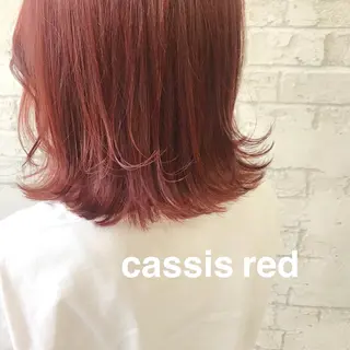 ミディアム カラー オリーブ/アッシュ やわらか透明感カラーのヘアスタイル