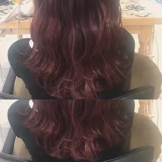 ロング カラー 荒木 依莉亜のヘアスタイル