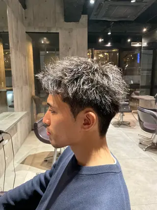 ショート メンズ 大阪梅田メンズサロン メンズパーマ荒川琢磨のヘアスタイル