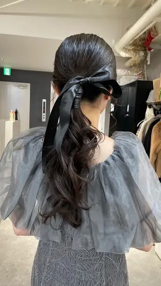 ヘアアレンジ 白髪ぼかし 👒堀江・ヨンスクのヘアスタイル