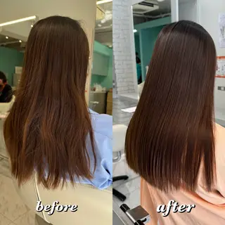 セミロング 髪質改善&縮毛矯正 池本　有宏のヘアスタイル