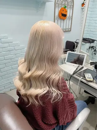 ロング カラー 🧸赤み消し🐾 ラベンダー/yuのヘアスタイル