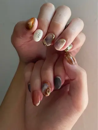 ネイル 甲府市徳行 🧸prunelleのネイルデザイン