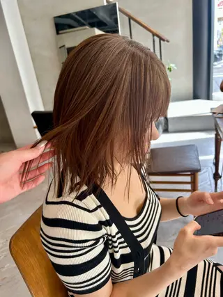 ミディアム kyoka/レイヤー /ハッシュカットのヘアスタイル