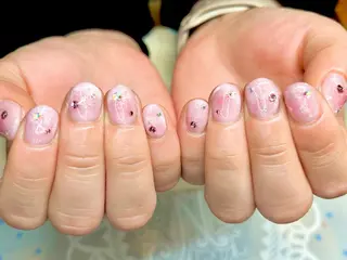 ショート カラー ネイル ネイルサロン　リリーブランシュ所属・森 瑞紀のネイルデザイン