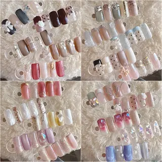 ネイル amuse 手書きニュアンスのネイルデザイン