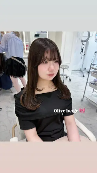 ロング カラー ParveMix🎀 稲垣詞葉のヘアスタイル