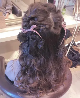 セミロング ヘアアレンジ Aries🫧 missa𓂃🤍のヘアスタイル