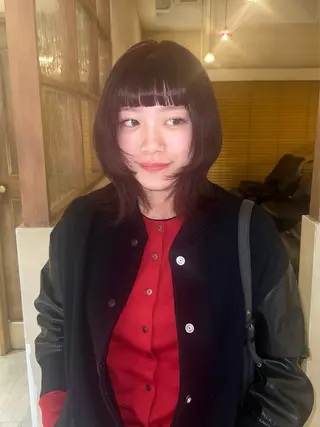 ミディアム カラー ハイトーン/ピンク カラー/めい🎀のヘアスタイル