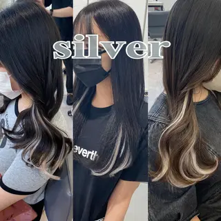 ロング カラー ヘアアレンジ 🤍YUKI 韓国 艶髪 🤍のヘアスタイル