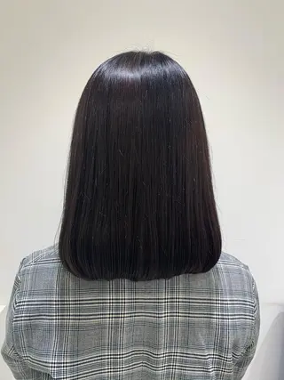 ミディアム カラー 【センターパート/ マッシュ】ryokaのヘアスタイル