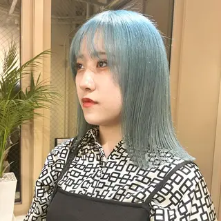 カラー 渋谷🎨ハイトーン× エクステ🎨レンのヘアスタイル