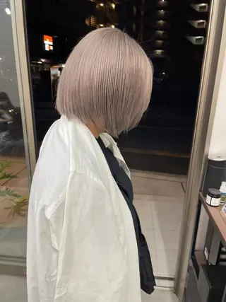 ミディアム カラー パーマ ヘアアレンジ アイブロウ マツエク・マツパ ネイル カラー特化サロン大阪 ルービック江坂/新城のヘアスタイル
