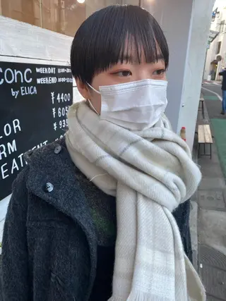 ショート 森貴裕/ベージュ/ パーマ/オリーブのヘアスタイル