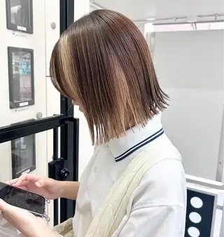 カラー 原田 朱里のヘアスタイル