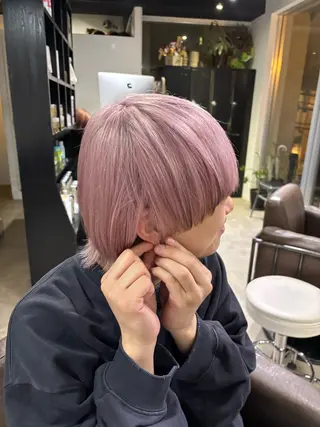 ミディアム 山影✨バレイヤージュ ハイライト✨メンズ◎のヘアスタイル